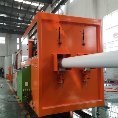 50mm~250mm  Highly Productive PVC Pipe Production Machine Line With Conical Double Screw Extruder