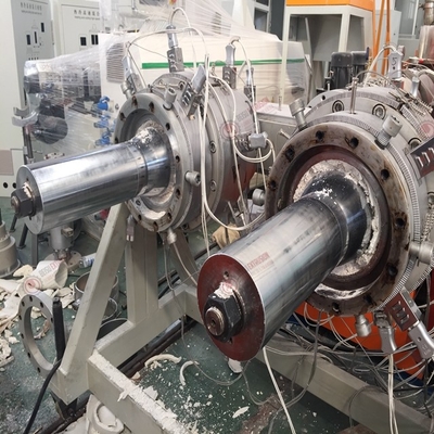 50mm~250mm  Highly Productive PVC Pipe Production Machine Line With Conical Double Screw Extruder